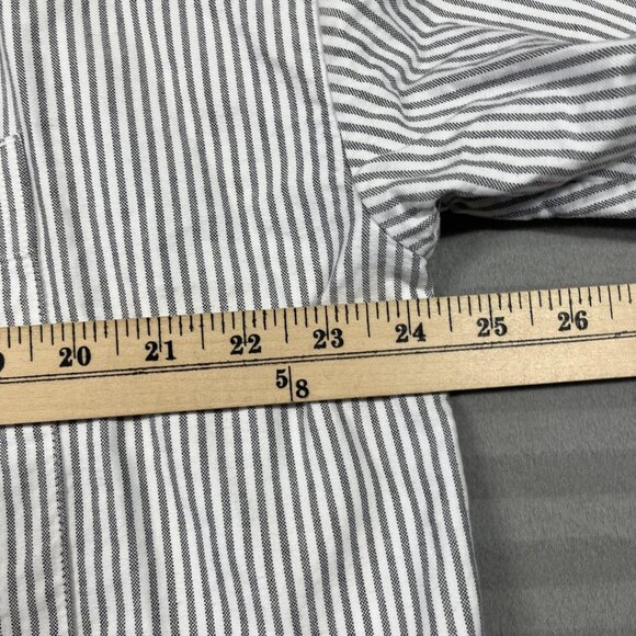 Everlane Shirt Mens Medium Gray Stripe Button Up Organic Cotton Long Sleeve - Picture 7 of 12